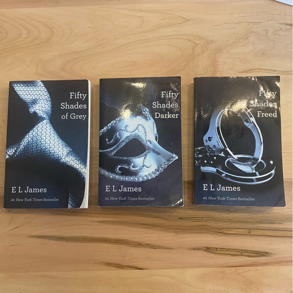 Fifty Shades Trilogy by E.L. James - Softcover Edition, Romance Novel, Reading